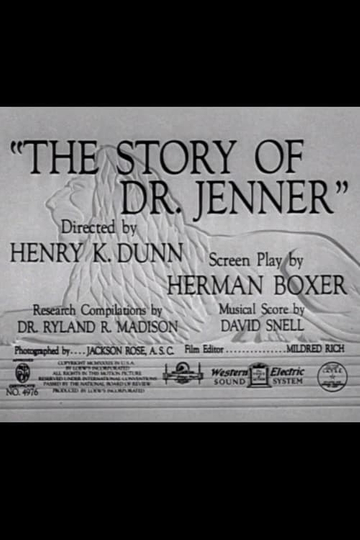 The Story of Dr Jenner Poster