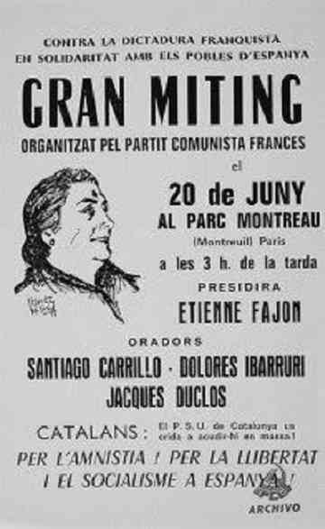 París, 20 de juny de 1971. Miting á Montreuil Poster