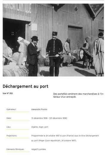 Alger déchargement au port poster