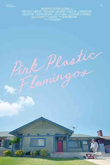 Pink Plastic Flamingos Poster