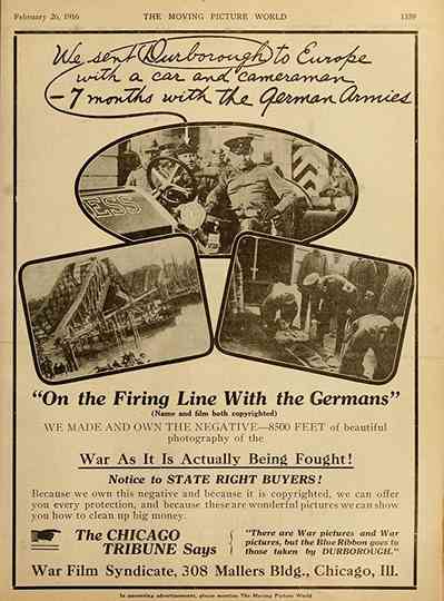 On the Firing Line with the Germans Poster