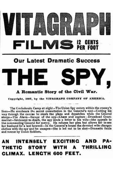 The Spy: A Romantic Story of the Civil War Poster