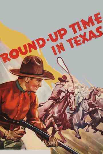 Round-Up Time in Texas Poster