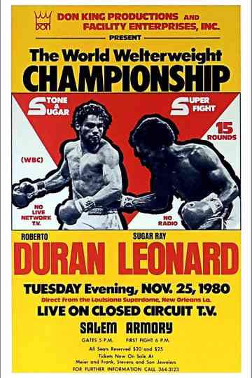 Roberto Duran vs. Sugar Ray Leonard II Poster