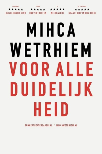 Micha Wertheim: Voor Alle Duidelijkheid Poster