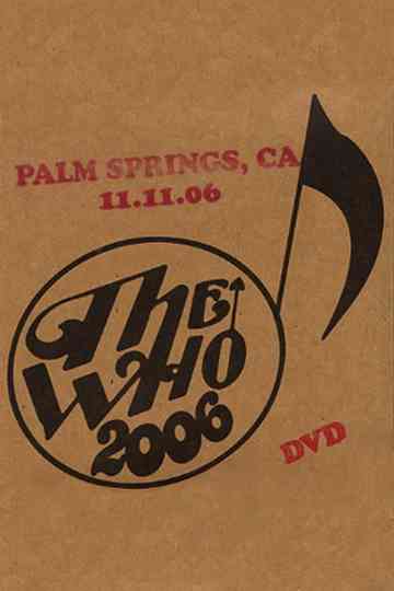 The Who Palm Springs 11112006 Poster
