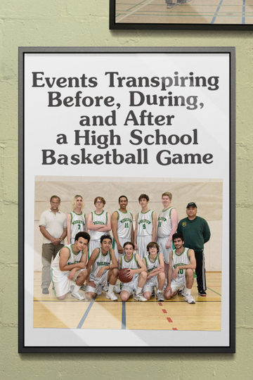 Events Transpiring Before, During, and After a High School Basketball Game Poster