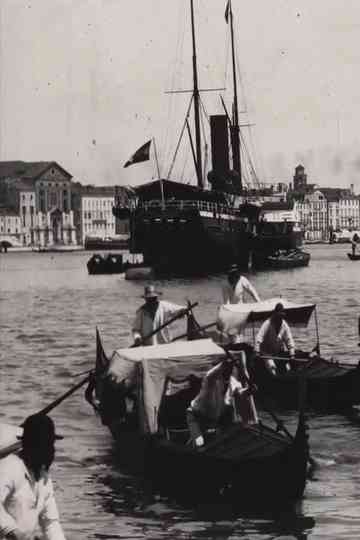Venice, harbour scene with gondolas Poster