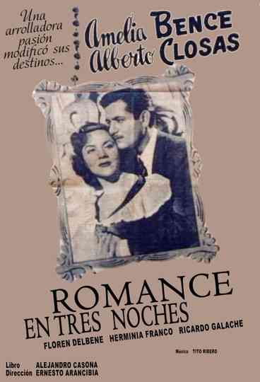 Romance en tres noches Poster