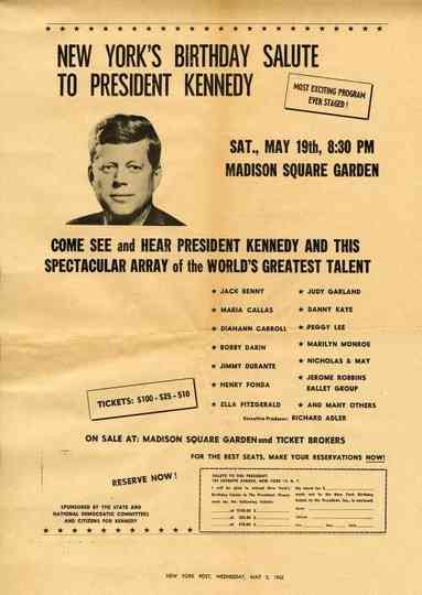 President Kennedys Birthday Salute Poster