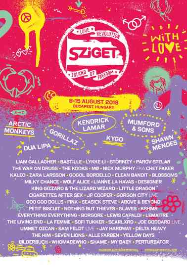 Gorillaz Sziget Festival 2018 - ARTE Concert Poster