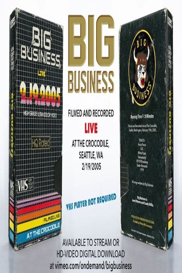 Big Business: Live At The Crocodile, Seattle, WA 2/19/2005 Poster