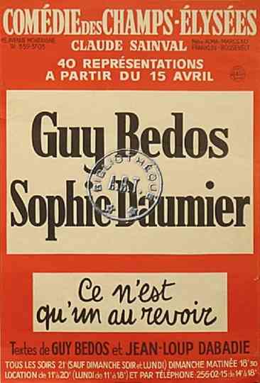 Guy Bedos & Sophie Daumier - Ce n'est qu'un au revoir Poster