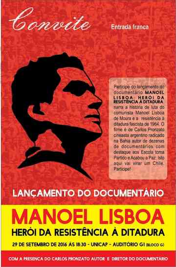 Manoel Lisboa Herói da Resistência à Ditadura Poster