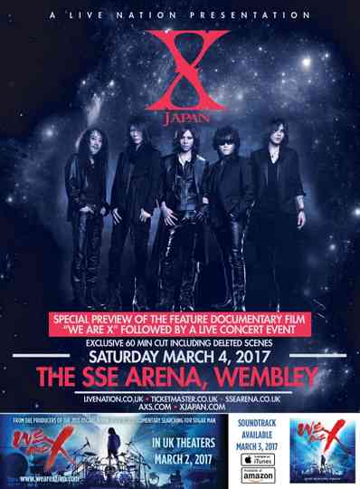 X Japan Live 2017 At The Wembley Arena Poster