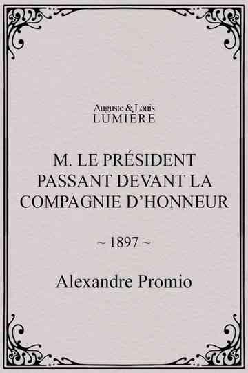 M le président passant devant la compagnie dhonneur Poster