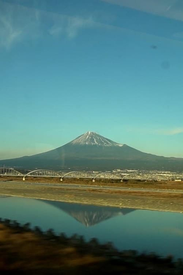 Mount Fuji Seen from a Moving Train