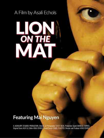 Lion on the Mat Poster