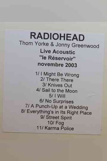Thom Yorke and Jonny Greenwood  Acoustic at Le Reservoir Poster