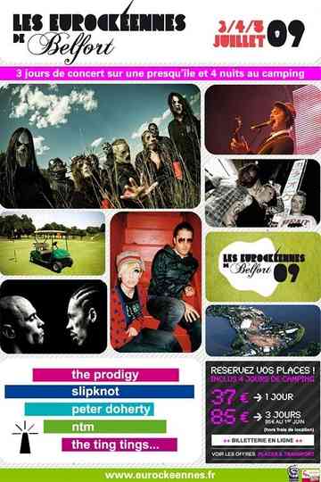 Slipknot Live  Eurockéennes de Belfort 2009 Poster