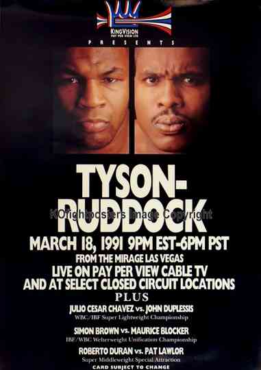 Mike Tyson vs Donovan Razor Ruddock I Poster