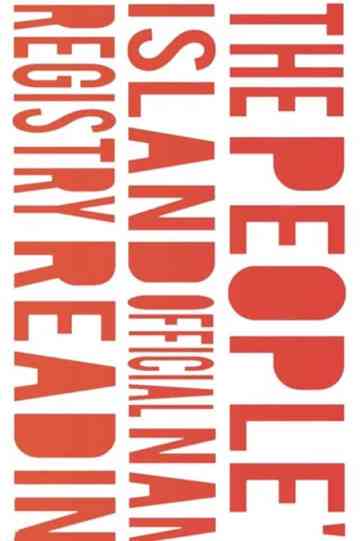 The People's Island Official Name Registry Reading Poster
