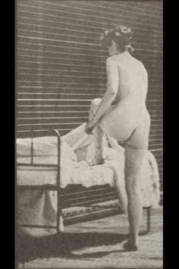 Woman Getting Into Bed Poster