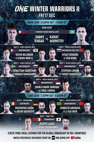 One Championship: Winter Warriors II Poster