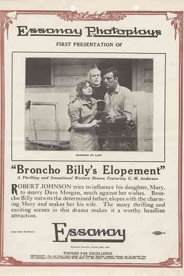 Broncho Billy's Elopement Poster