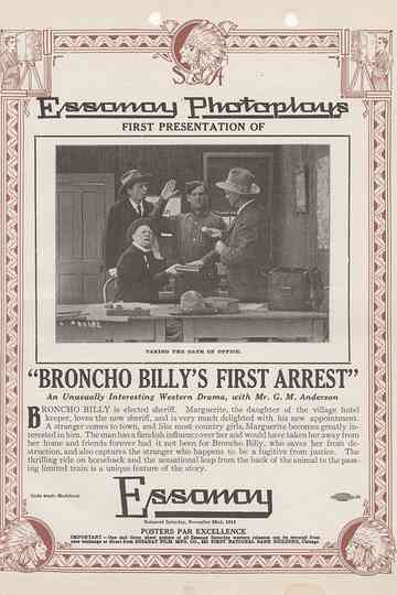 Broncho Billys First Arrest Poster