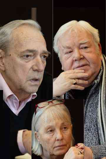 Three on the bench Poster