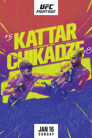 UFC on ESPN 32 Kattar vs Chikadze Poster