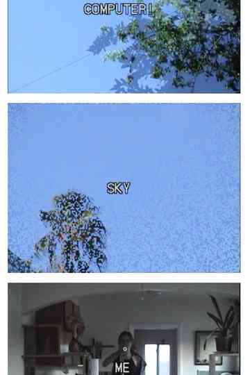 computer sky and self Poster