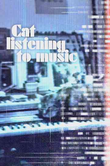 Cat Listening to Music Poster