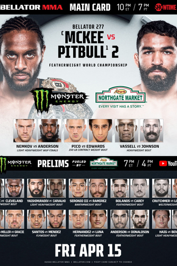 Bellator 277 McKee vs Pitbull 2 Poster