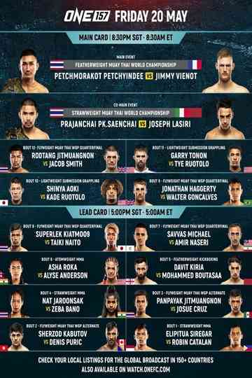 ONE Championship 157: Petchmorakot vs. Vienot Poster