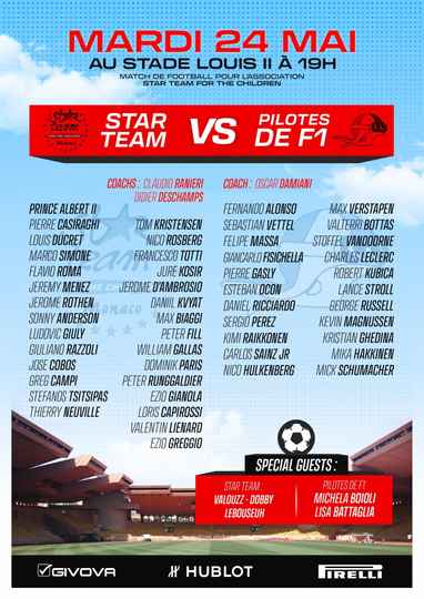 Star Team for the Children - Pilotes de Formule 1 All Stars