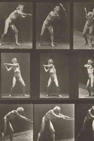Eadweard Muybridge using a pickaxe Poster