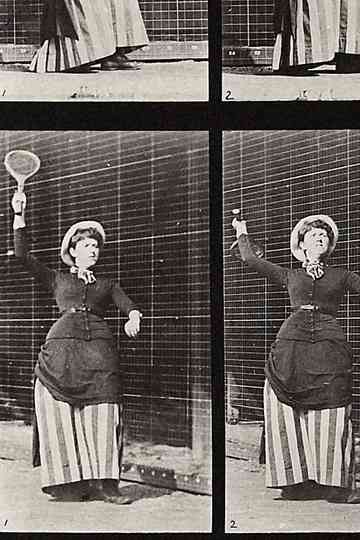 Woman Playing Lawn Tennis Poster