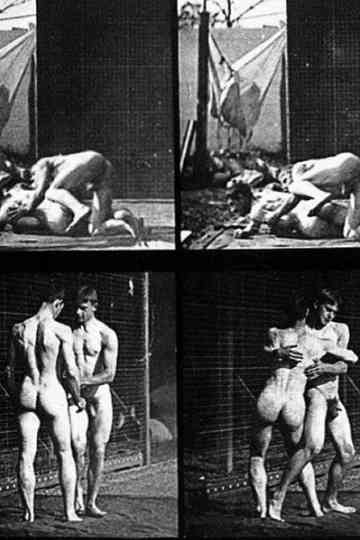 Naked man performing a wrestling lock Poster